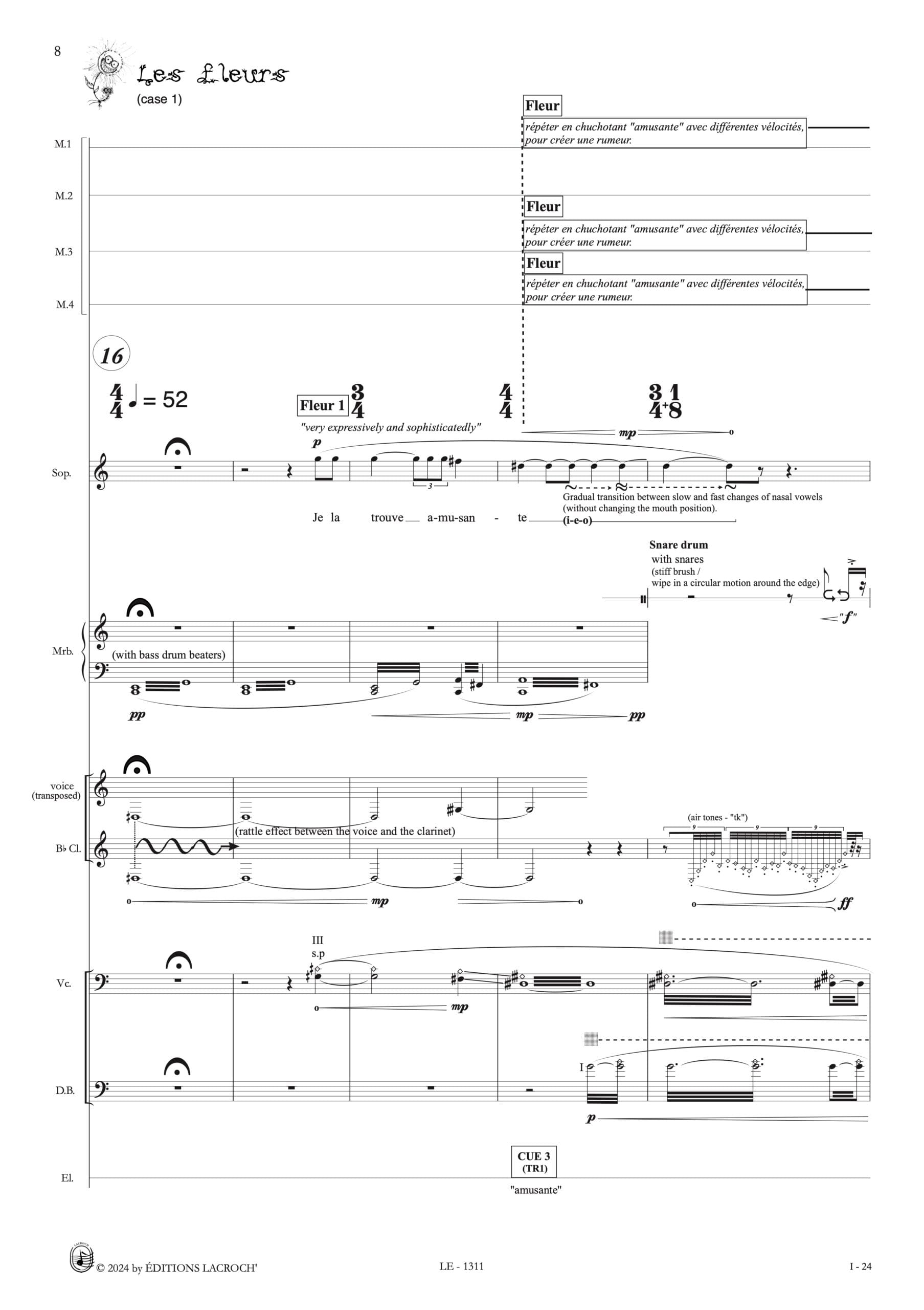 DE L AUTRE COTE D ALICE - S-AVRAMIDOU - SCORE - LACROCH