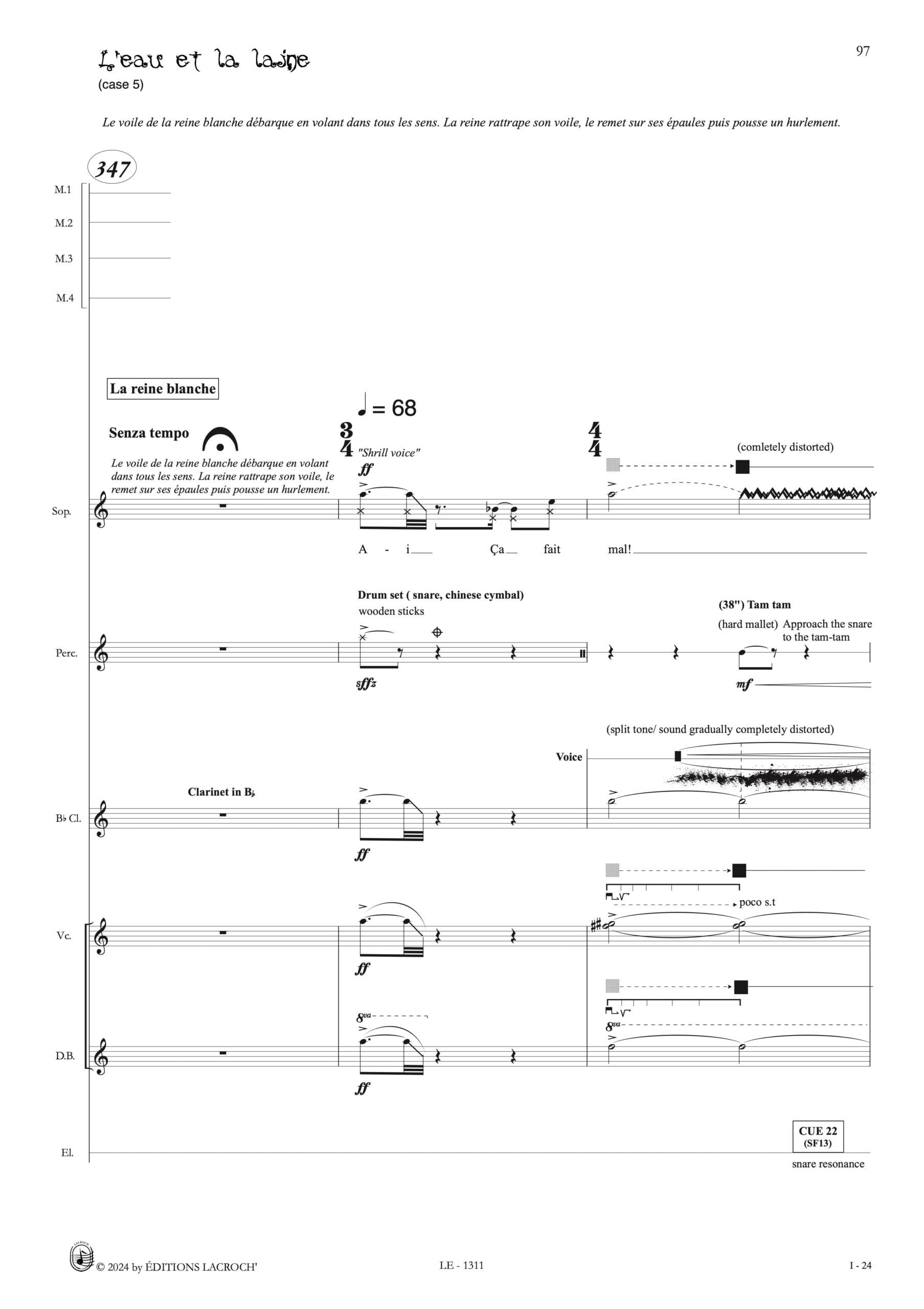 DE L AUTRE COTE D ALICE - S-AVRAMIDOU - SCORE - LACROCH 3