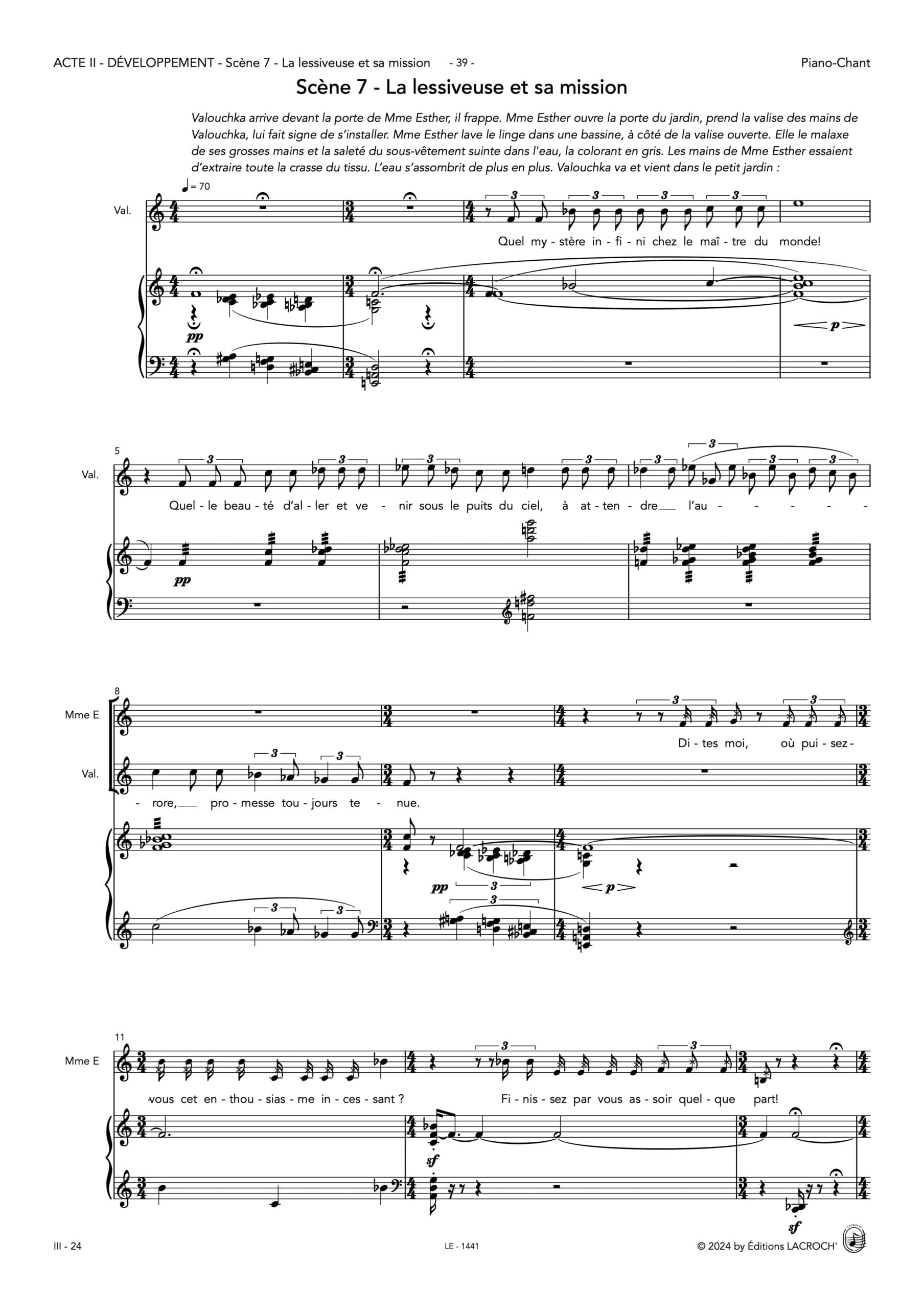 MELANCOLIE - DALBAVIE - VOCAL SCORE 1