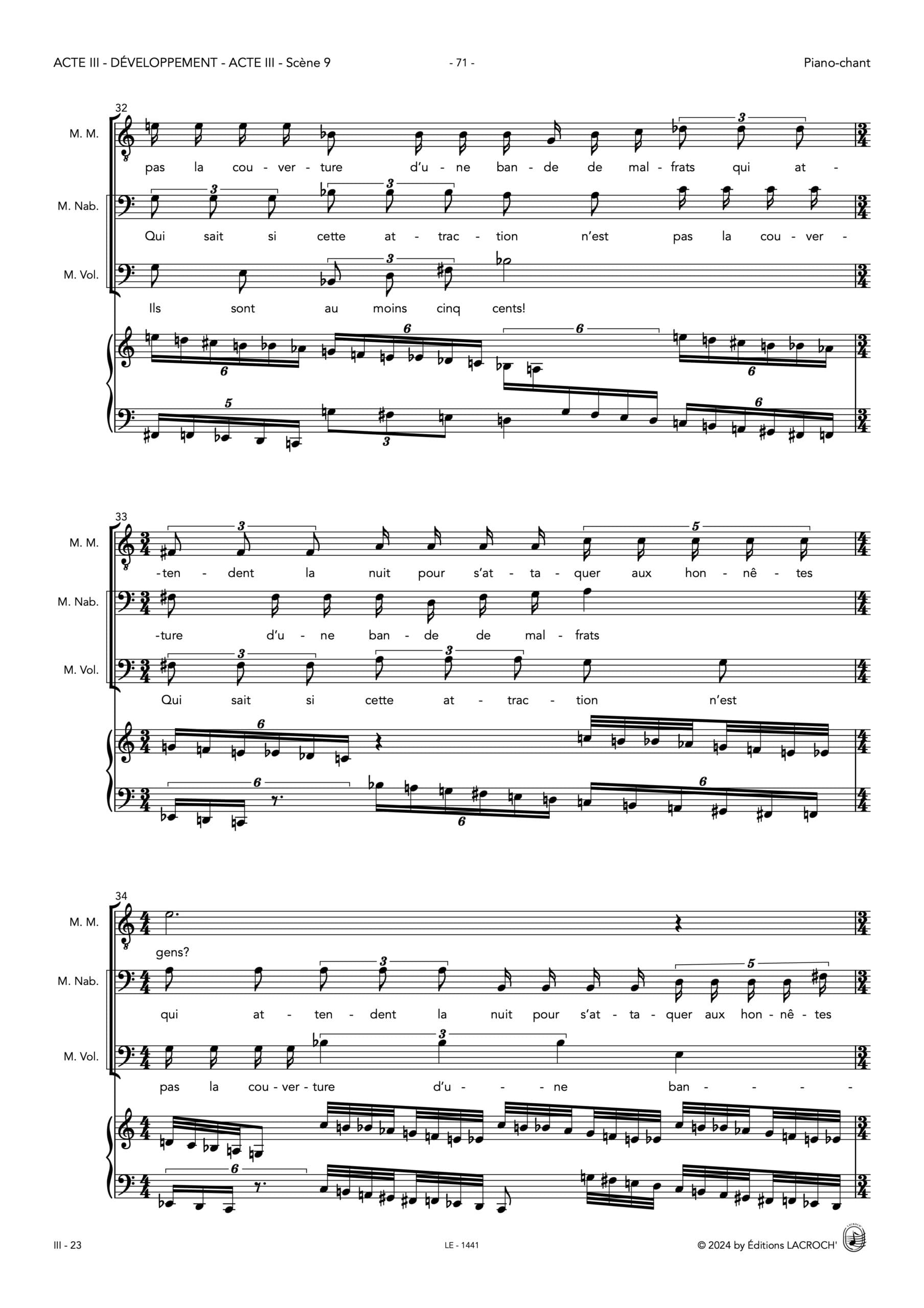 MELANCOLIE - DALBAVIE - VOCAL SCORE 3