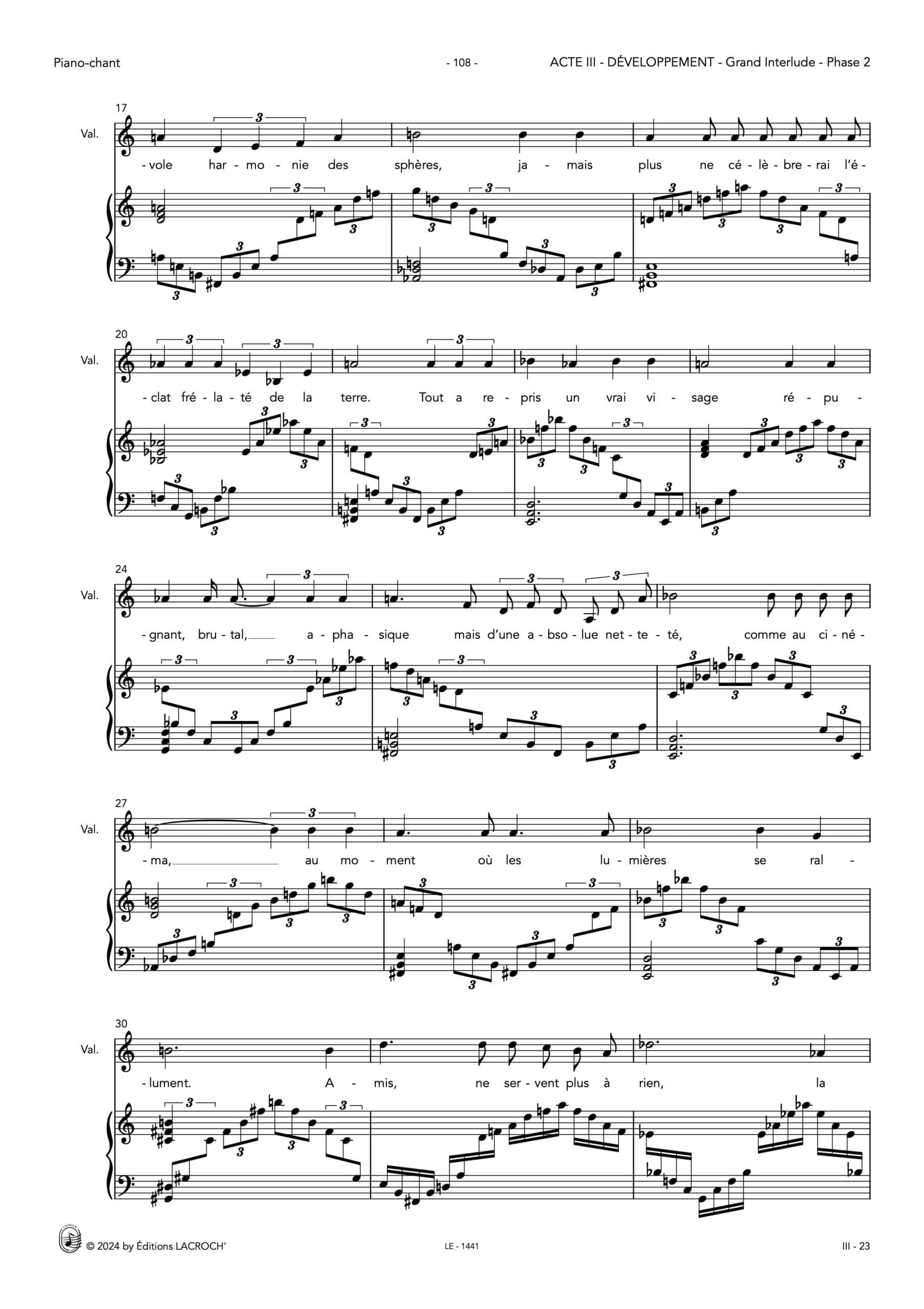 MELANCOLIE - DALBAVIE - VOCAL SCORE 7
