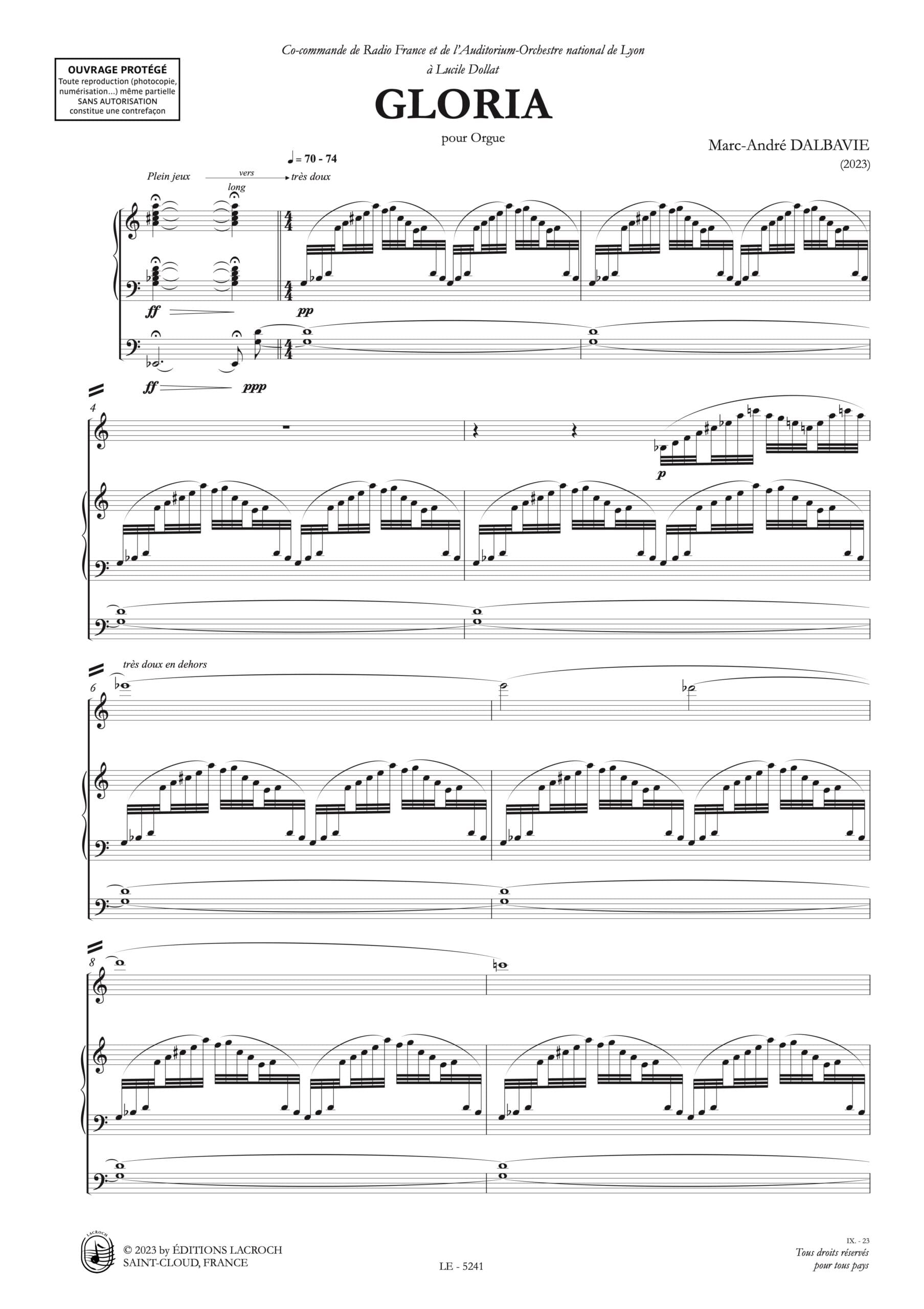 Marc-Andre Dalbavie - GLORIA - 1