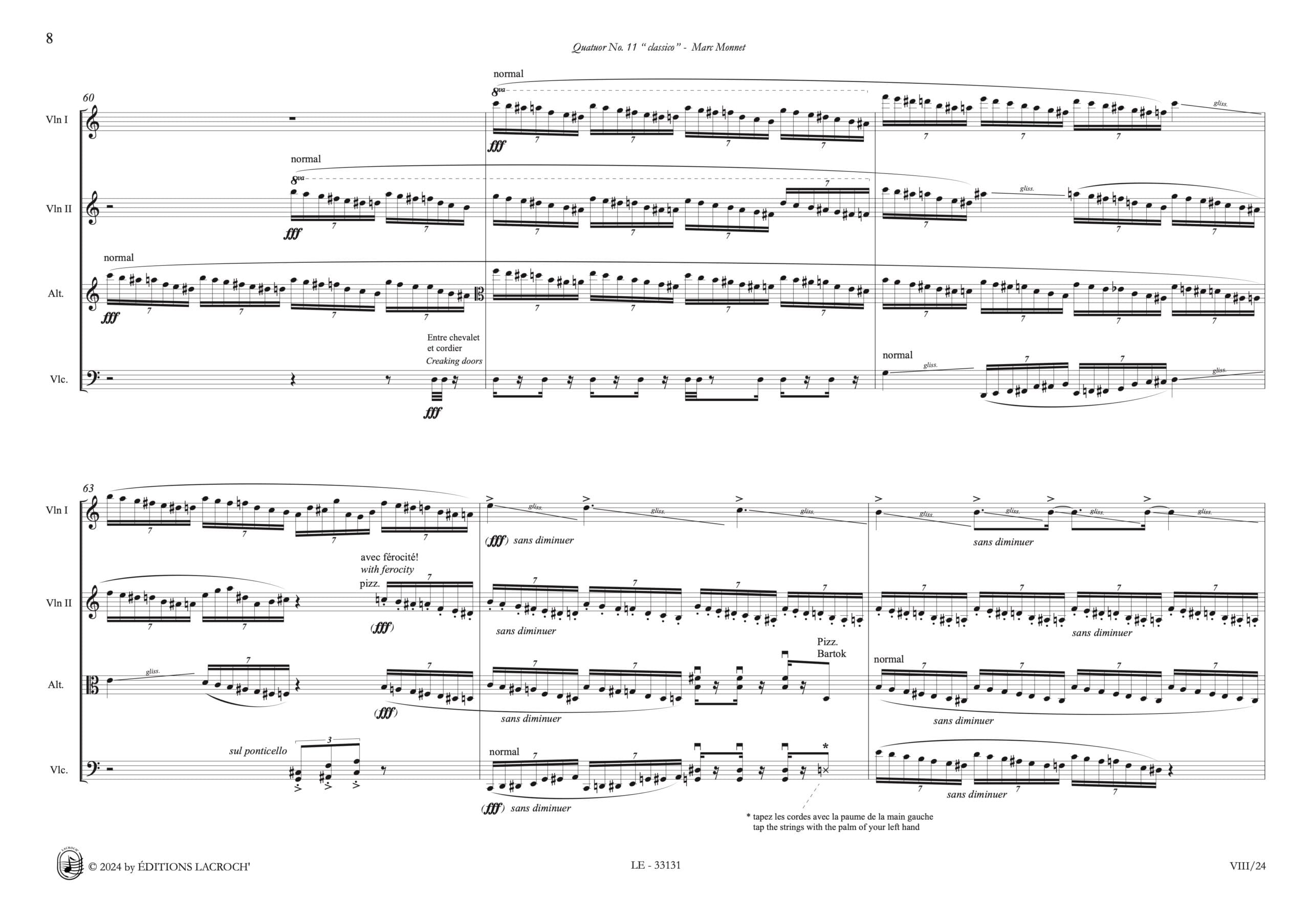 Marc Monnet- Quatuor No.11