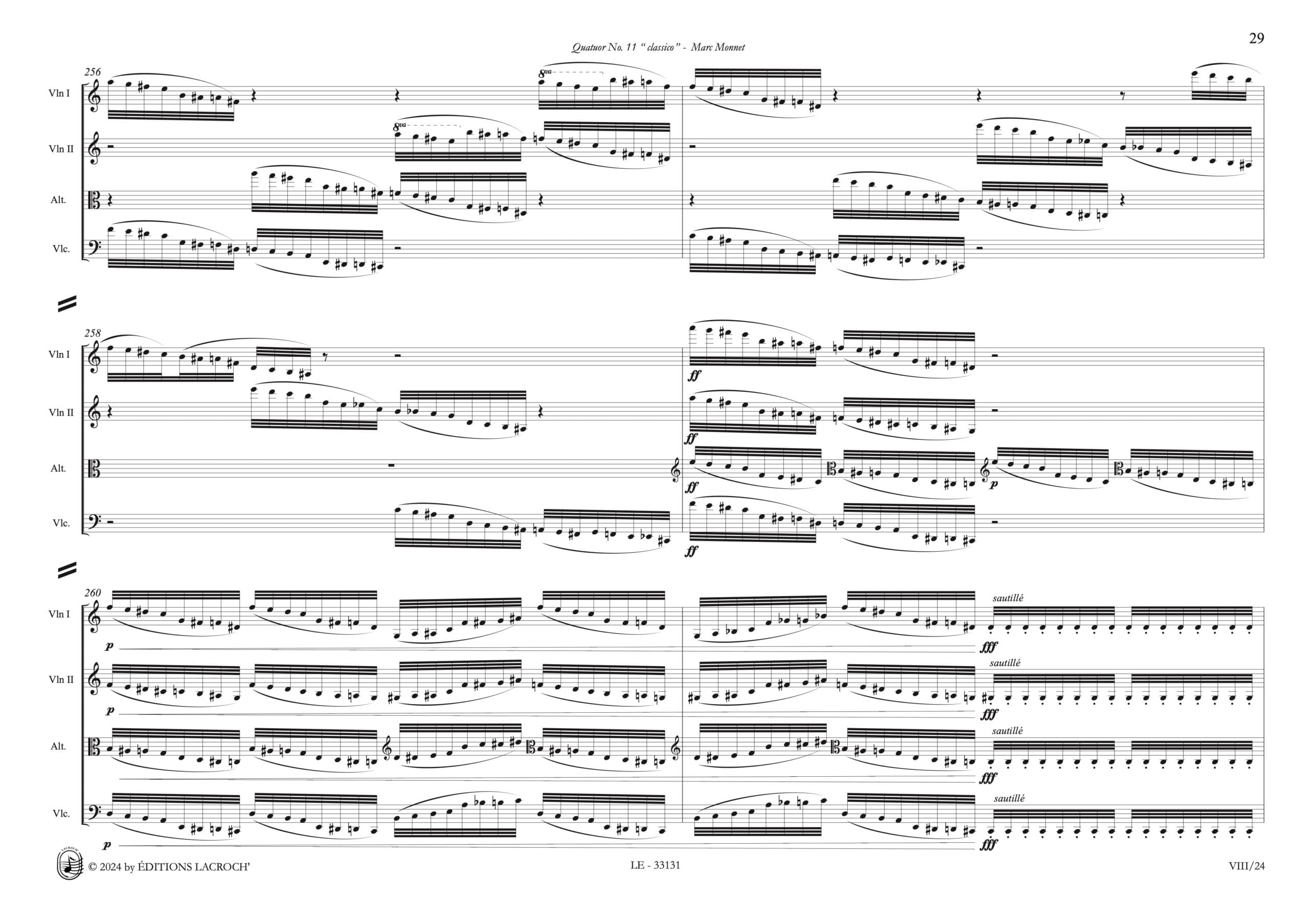 Marc Monnet- Quatuor No.11