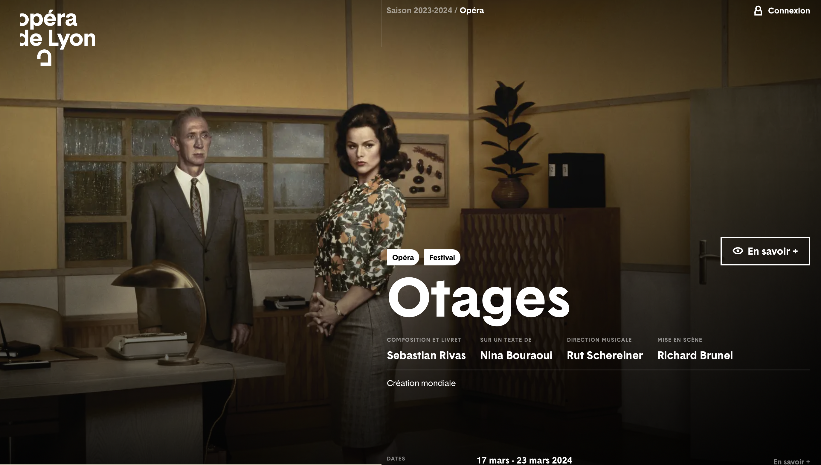 OTAGES – SEBASTIAN RIVAS – WORLD PREMIERE