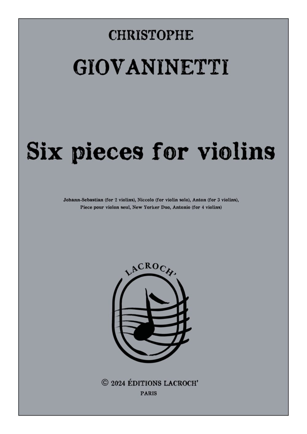 Six pices for violins
