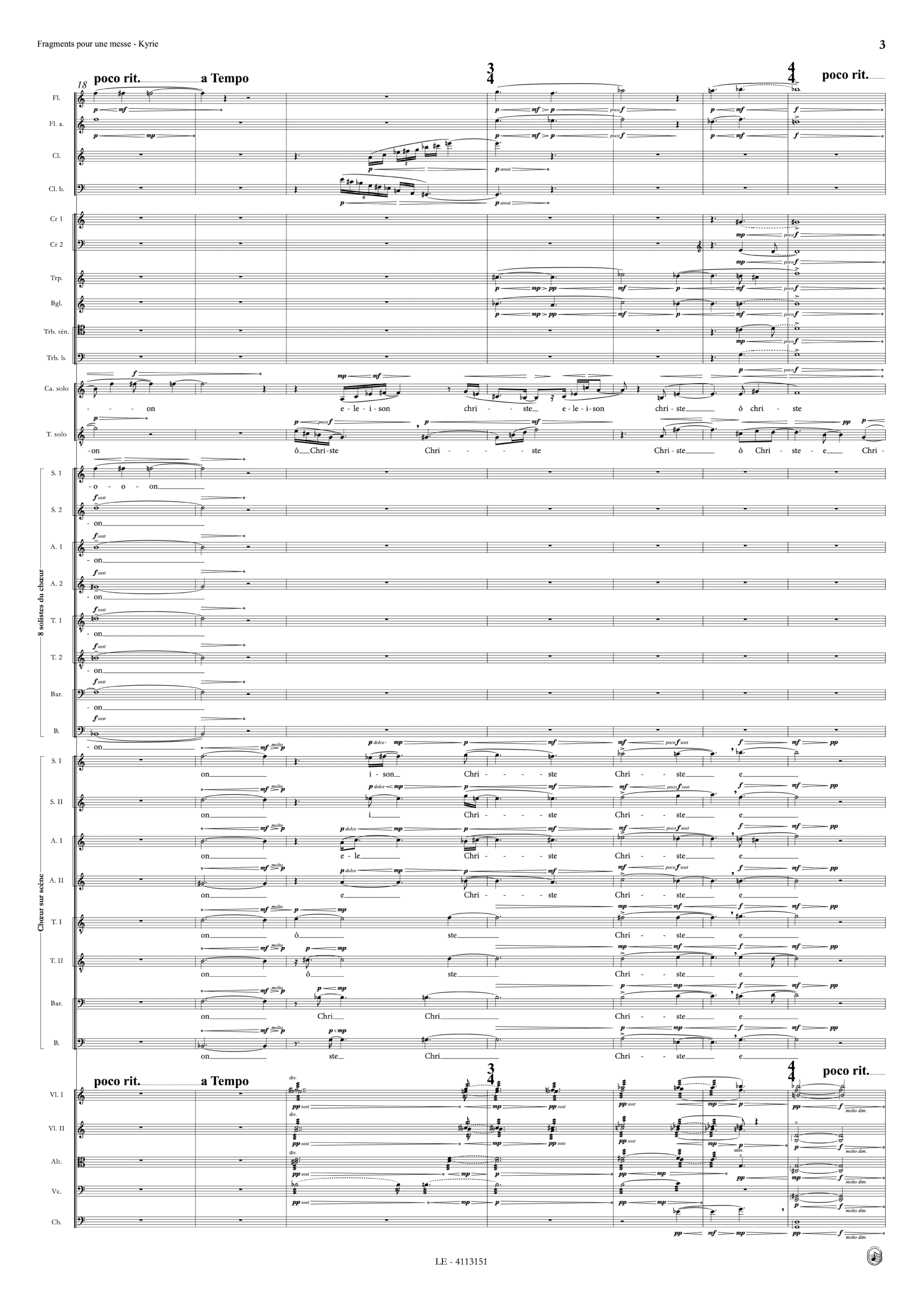 Fragments pour une messe - Éric MONTALBETTI 2