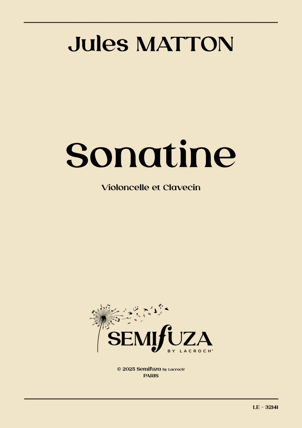 Jules Matton – Sonatine – couverture jaune