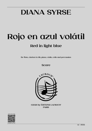 Rojo en azul volátil (Red in light Blue)